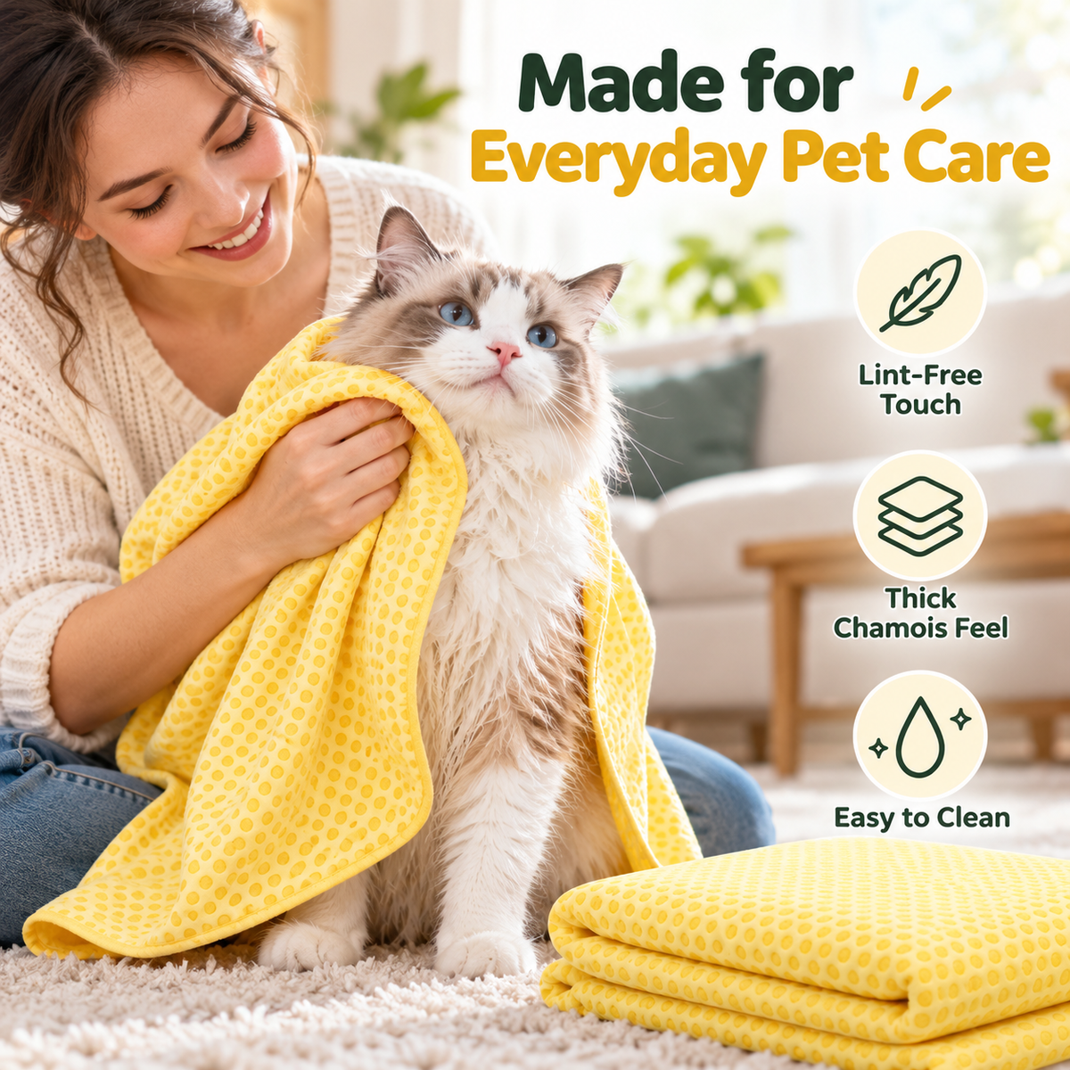 Absorbent Pet Drying Towel