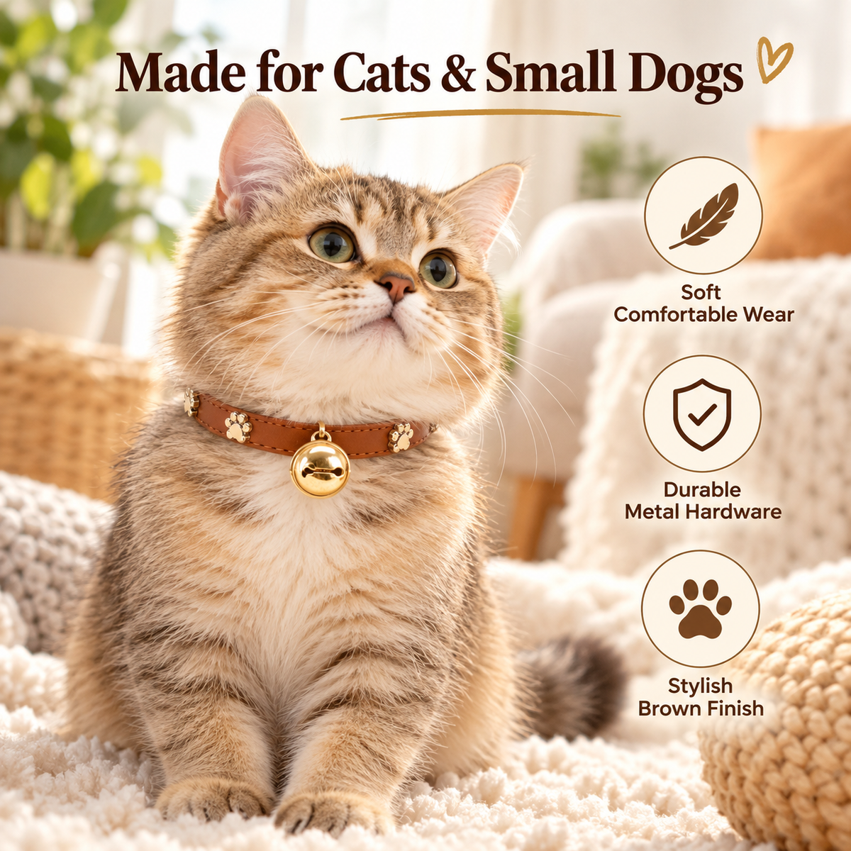 Bell Charm Pet Collar