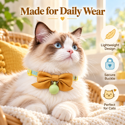 Bow Bell Cat Collar