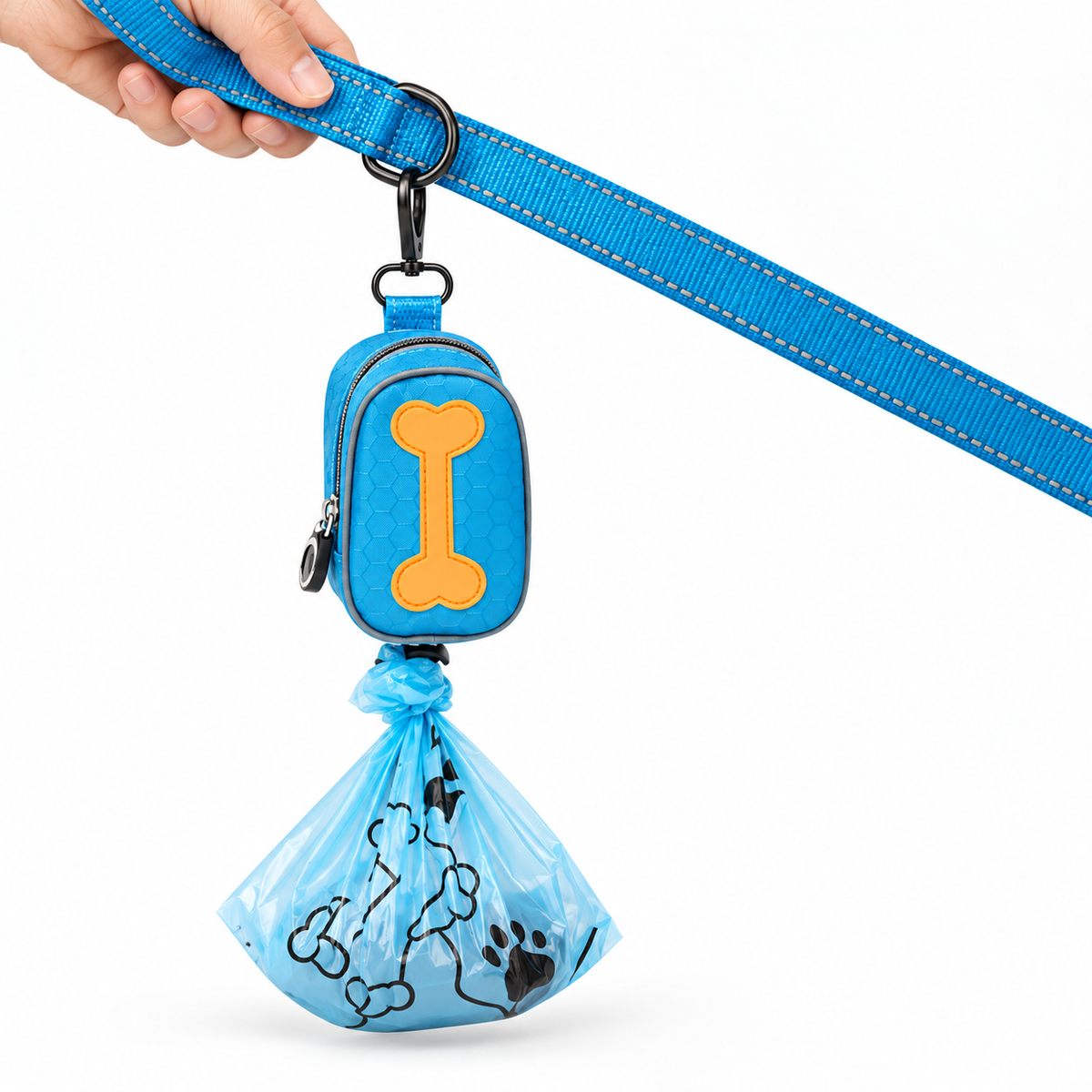 Leash-Mounted Waste Bag Dispenser