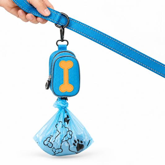 Leash-Mounted Waste Bag Dispenser