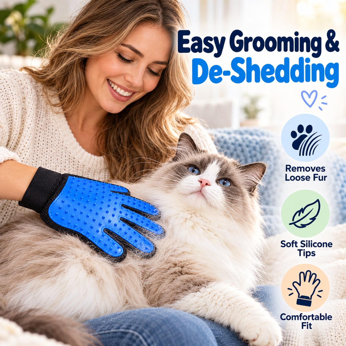 Pet Grooming Glove Set