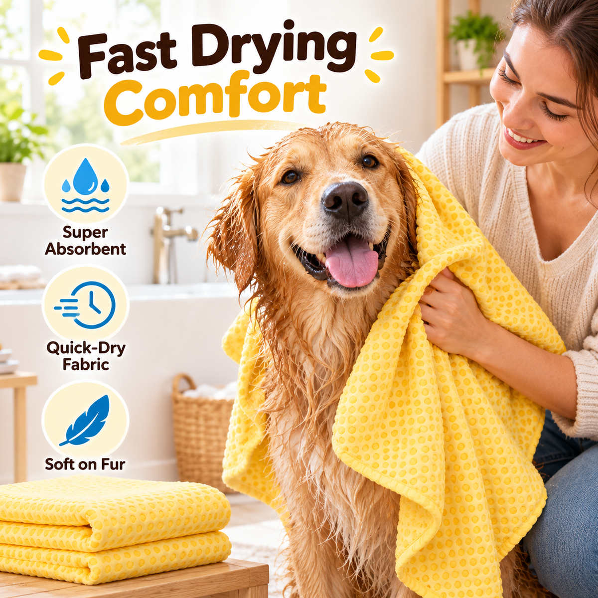 Absorbent Pet Drying Towel