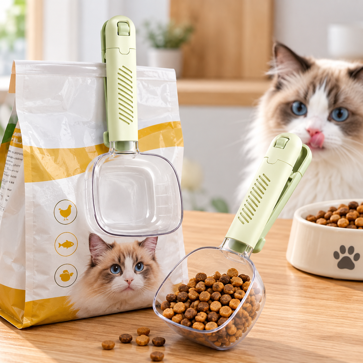 Multi-Function Pet Food Scoop