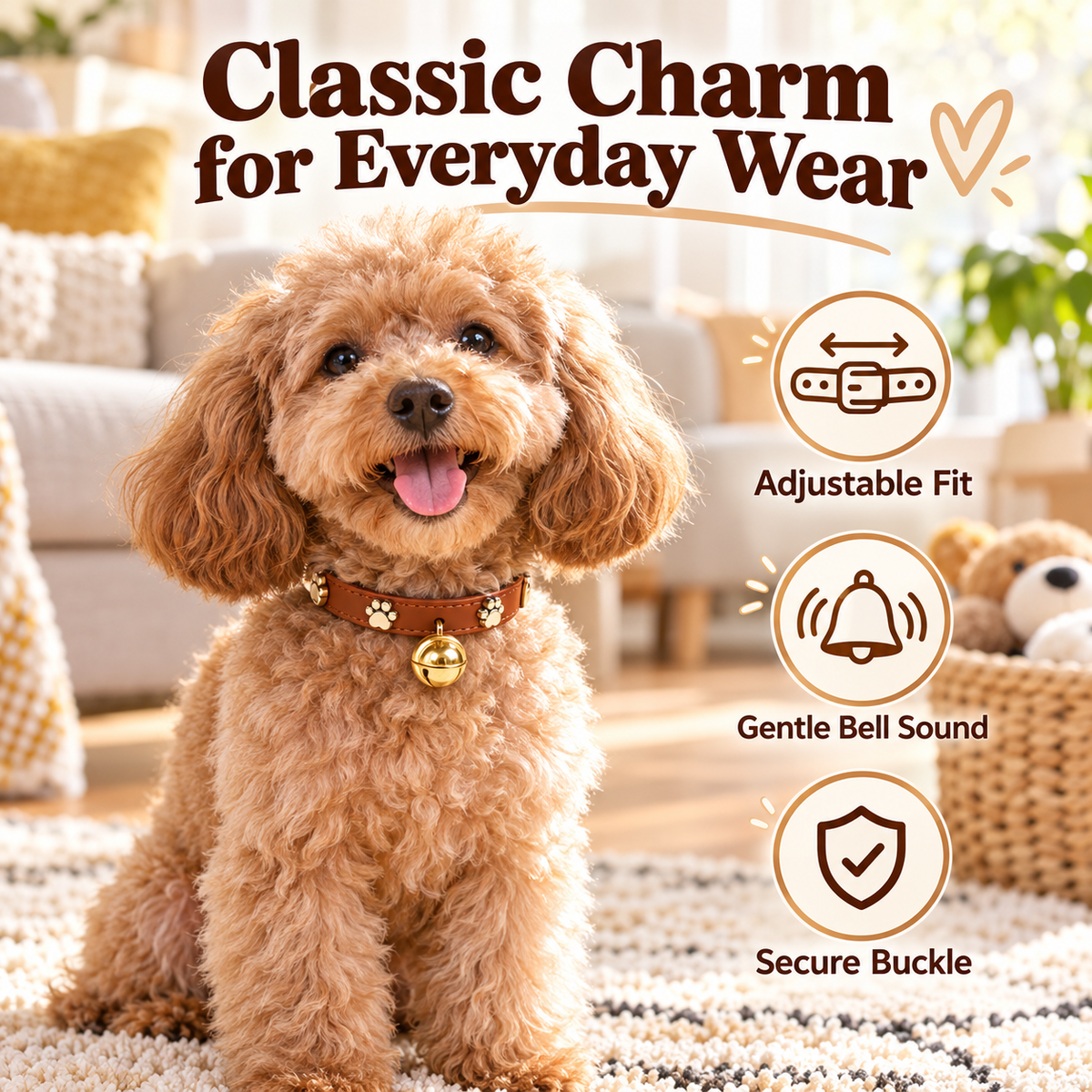 Bell Charm Pet Collar